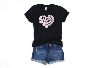 Baby Tee - Bubble Heart Silver Stars