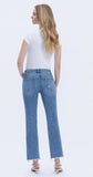 Melissa Raw Hem Straight Denim - Medium Wash