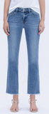 Melissa Raw Hem Straight Denim - Medium Wash