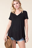 Sharkbite Hem Knit Top with All Over Studs