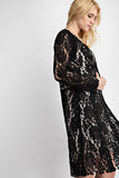 Full Lace Long Duster with Stud Detail - Black