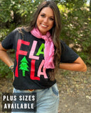 Fa La La Graphic Tee - Charcoal