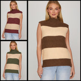 Nora Toasted Striped Sweater Vest