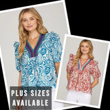 Isla Coastal Crochet V-Neck Top