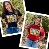 Leopard Love in Gold Puff Tee