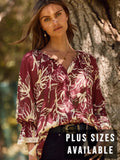 Wine Garden Tassel Bloom Blouse