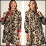 Luxe Leopard Shirt Dress - Brown/Black