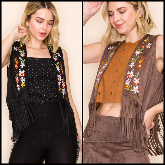 High/Low Lace and Crochet Long Vest - Patriotic Rose – Haute Boutique