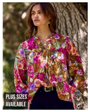 Crimson Orchard Peasant Top - Multi