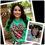 Callie Ann Candy Cane Gift of Christmas Graphic Tee