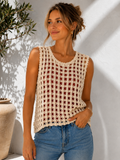 Breezy Open- Knit Weave Tank