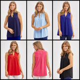 Lizzy Sleeveless Signature A-Line Solid Top