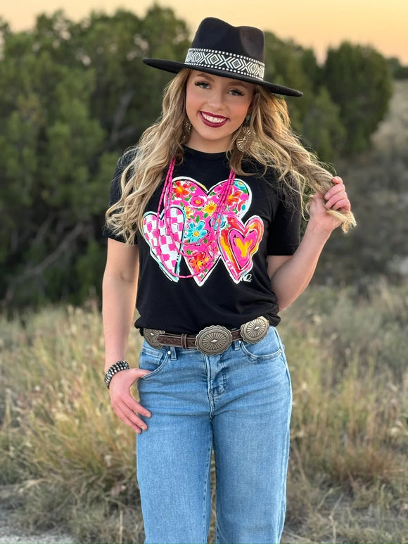 Callie Ann Trio of Hearts Graphic Tee