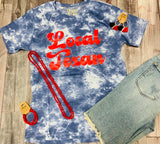 Local Texan  Graphic Tee - Crew Swirl Blue