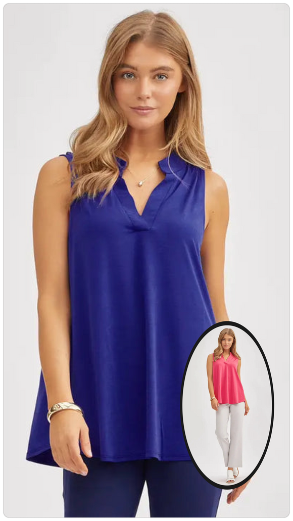 Lizzy Sleeveless Signature A-Line Solid Top