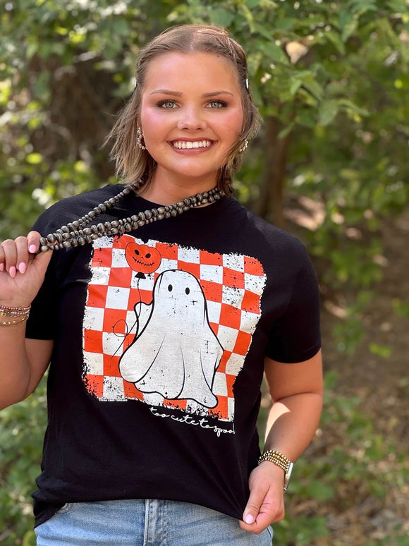 Too Cute to Spook Graphic Tee - Crew Black