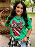 Callie Ann Candy Cane Gift of Christmas Graphic Tee