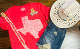 Texas Towns Graphic Tee - Red