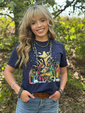 Nativity Glow Tee-Navy