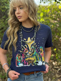 Nativity Glow Tee-Navy