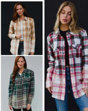 Ombre Bleach Dipped Flannel
