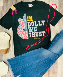 In Dolly We Trust Graphic Tee - Black