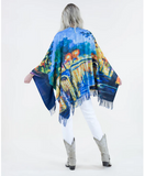 Isabella Vivid Dreams Ruana- Navy