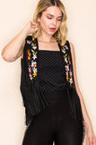 Marigold Mesa Embroidered Fringe Vest