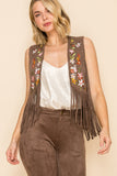 Marigold Mesa Embroidered Fringe Vest