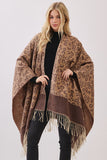 Marley Desert Leopard Ruana - Brown