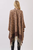 Marley Desert Leopard Ruana - Brown