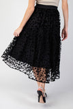 Polk-a-dot Maxi Skirt - Black