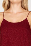 Jacquard Satin Spaghetti Strap Cami Top