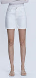 Loretta High Rise Midi A Line Shorts- Optic White