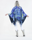 The Starry Night Ruana Wrap- Black