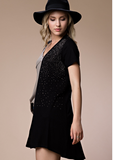 Stevie Midnight Shimmer Vest- Black