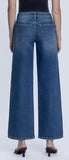 Wanderlust High Rise Pintuck Wide Leg Jeans - Dark Wash