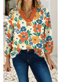 Retro Bloom Blouse- Orange