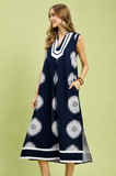 Sunburst Breeze Maxi Dress- Navy