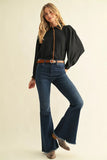 Stitch of Charm Contrast Trim Button Front Blouse