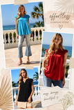 Breezy Days Flutter Sleeve Top