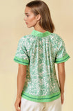Amalfi Scrollwork Border Blouse