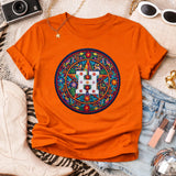 Astros Artisan Patch Graphic Tee- Orange