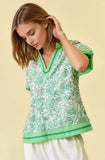 Amalfi Scrollwork Border Blouse