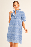 Heirloom Lace Garden Shift Dress- Periwinkle