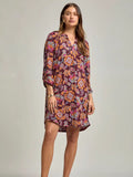 Scarlett Signature A-Line Dress with Mandarin Collar