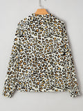 Long Sleeve V-Neck Top with Contrast Collar