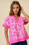 Amalfi Scrollwork Border Blouse