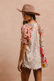 Wildflower Patchwork Blouse- Rose Mix