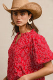Winona Textured Blouse – Floral